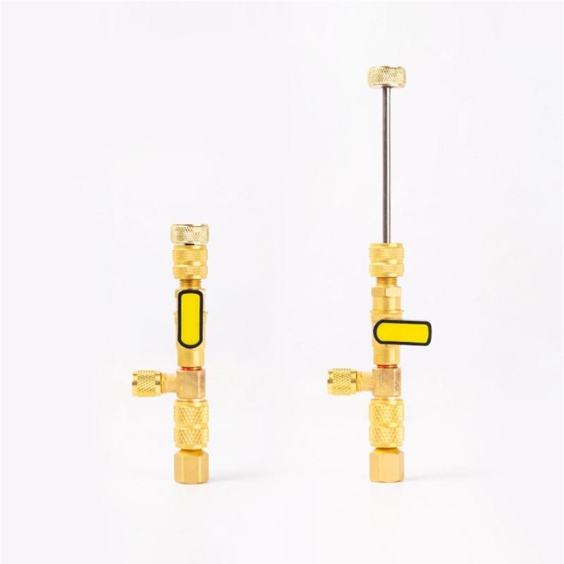 Multifuntional Tool Set Core Removal Tool Valves Core Remover Brass Texture for Repairing Household Cooling Systems