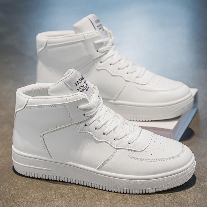 Little White Shoes Men's Autumn New Breathable High-top Shoes Male Students Trend Versatile Platform Sports Shoes Casual Board Shoes