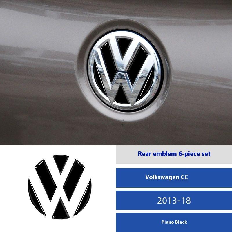 Für VOLKSWAGEN VW Autoemblem Aufkleber Geeignet für VW Volkswagen CC 2013-2018 Autoemblem Aufkleber Vorne Und Hinten Innenraum Modifi