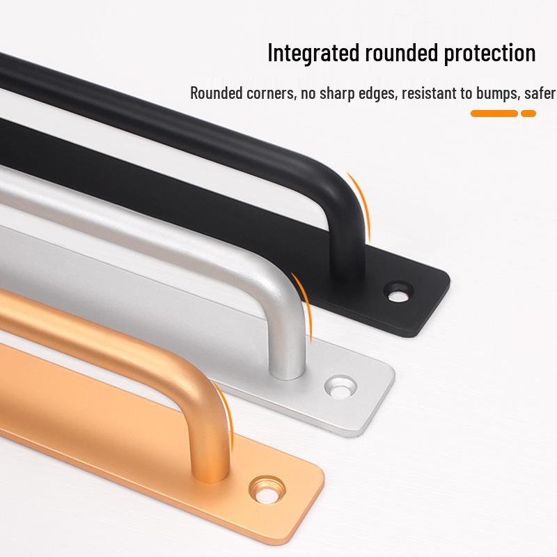 Aluminum Alloy Anti-Theft Hole-Free Handle for Doors and Showers