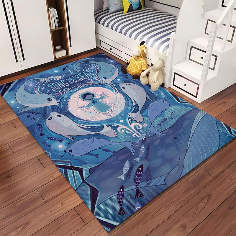 "Song of the Sea Design Carpet" suitable as a non-slip mat for the living room or bedroom sofa