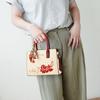 Elegant Embroidered Wedding Ladies Handbag Crossbody Shoulder Bag Soft PU Leather Ladies Purse with Internal Zipper And Polyeste