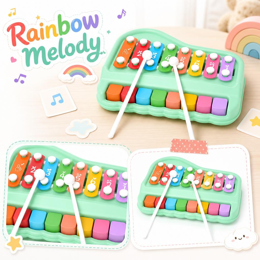 Kids 8-Note Xylophone - Hand Musical Toy for Children