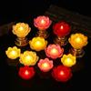 Simulation Led Lotus Candles Flickering Flameless Battery Operated For Worship Home Festival Party Decoration