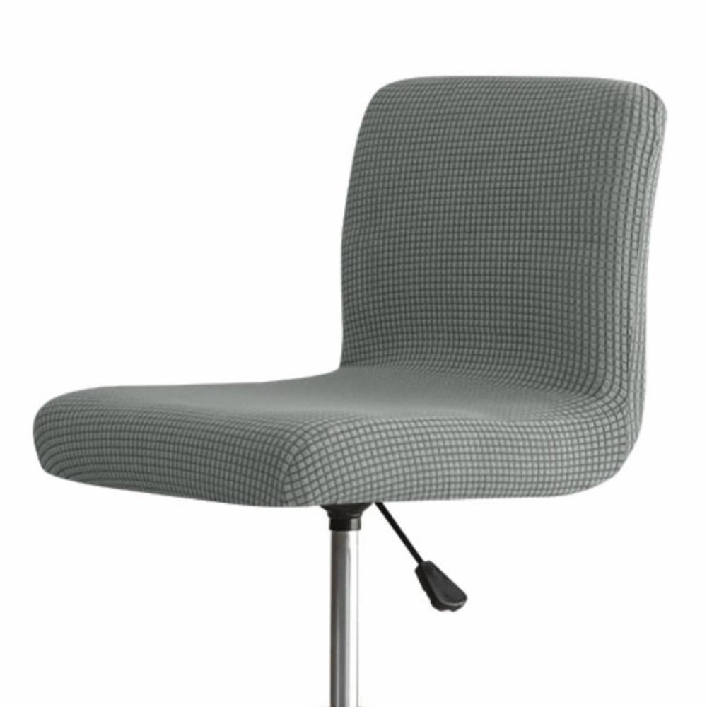 Fashion Short Back Jacquard Bar Chair Cover Elastic Stretch Seat Chair Cover Solid Color Slipcover Dust Cover Banquet Dining