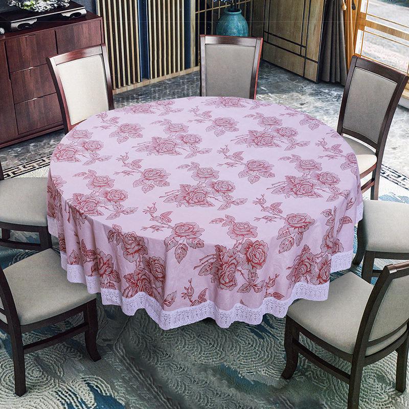 High-Grade Waterproof, Oil-Proof, Non-Slip, Thick Round Tablecloth for Home and Restaurant Use
