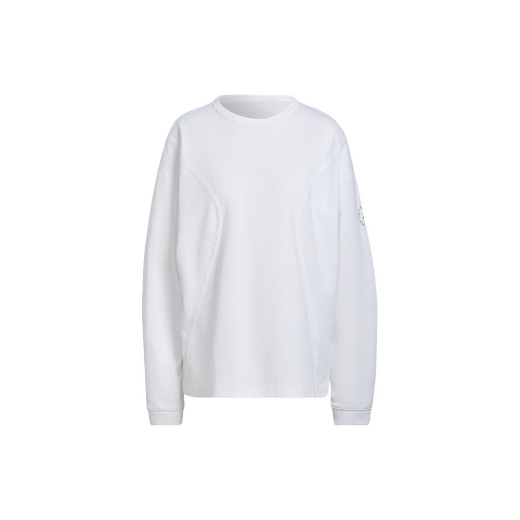 Adidas Long Sleeve Sport Pullover Sweatshirt Women Tops White HA8907