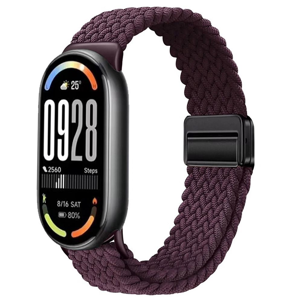 Nylon Loop Band for Xiaomi Mi Band 10 Strap Braided Bracelet Breathable Wristband for XiaoMi Band 8 9 10 NFC Magnetic clasp Belt