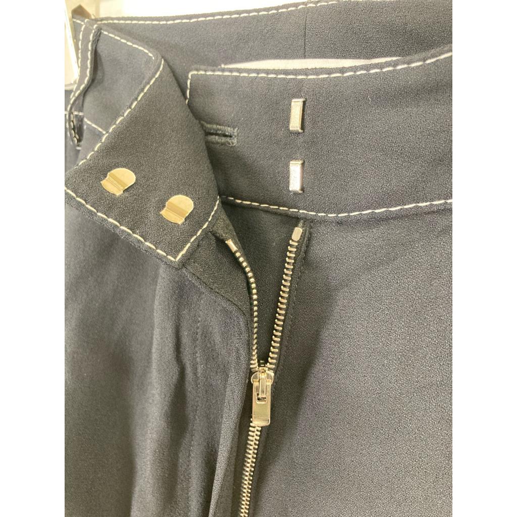 STELLA McCARTNEY 603213 Black stitch pleated pants Bottoms 36 blackUsed