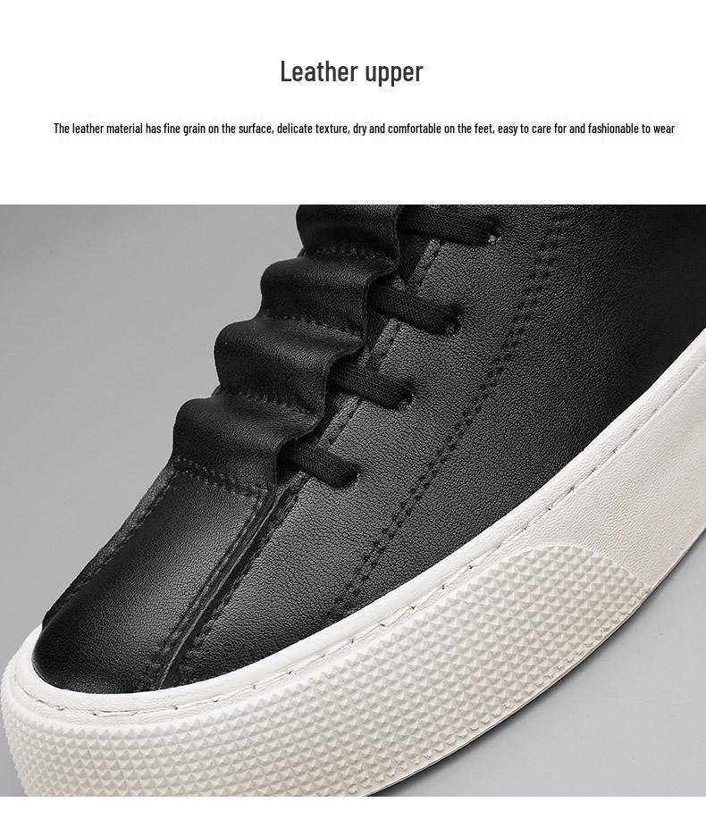 Men's Spring High-Top Casual White Slip-On Skate Shoes - Trendy, Versatile, and Wear-Resistant.