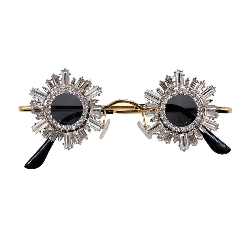 

Round Dimond Sunglasses Children Crystals Sexy Girls Sun Glasses Rhinestone Child Shades For Party Feminino