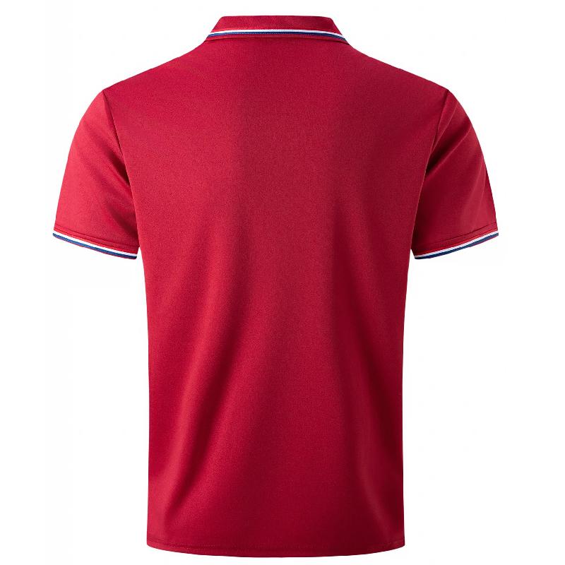 Men's Short Sleeve Summer 3D Digital Comfortable Casual Polo Shirts with Printing for Quick Drying Solid Color