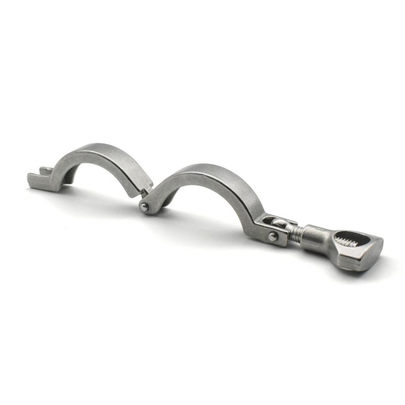 Abrazadera de Tres Clips Sanitaria de 1.5"-4", Acero Inoxidable SS304 Manga de Abrazadera de Trébol Accesorios de Conexiones de Anillo Sanitario.