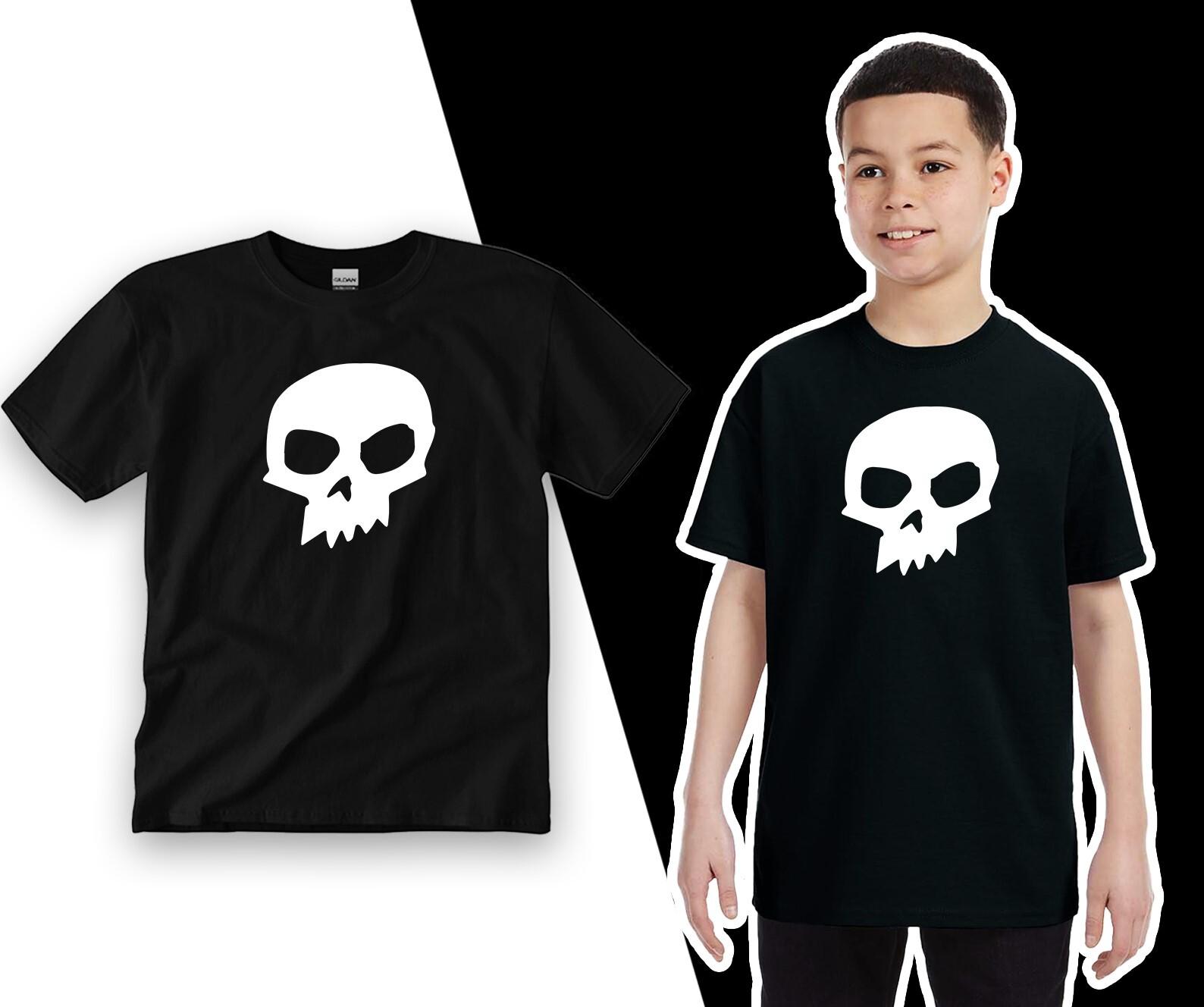 Toy Story Sid Skull T Shirt KID YOUTH Short Sleeve Black White Graphic Print New L
