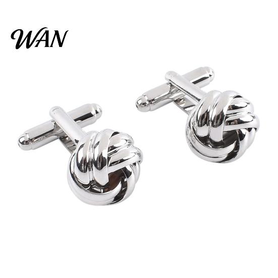 Classic Cufflinks 1 Pair Men Polished Smooth Surface Rhinestones Inlaid Rectangle Shirt Round Twist Shape Suit Button Replacement Accessories