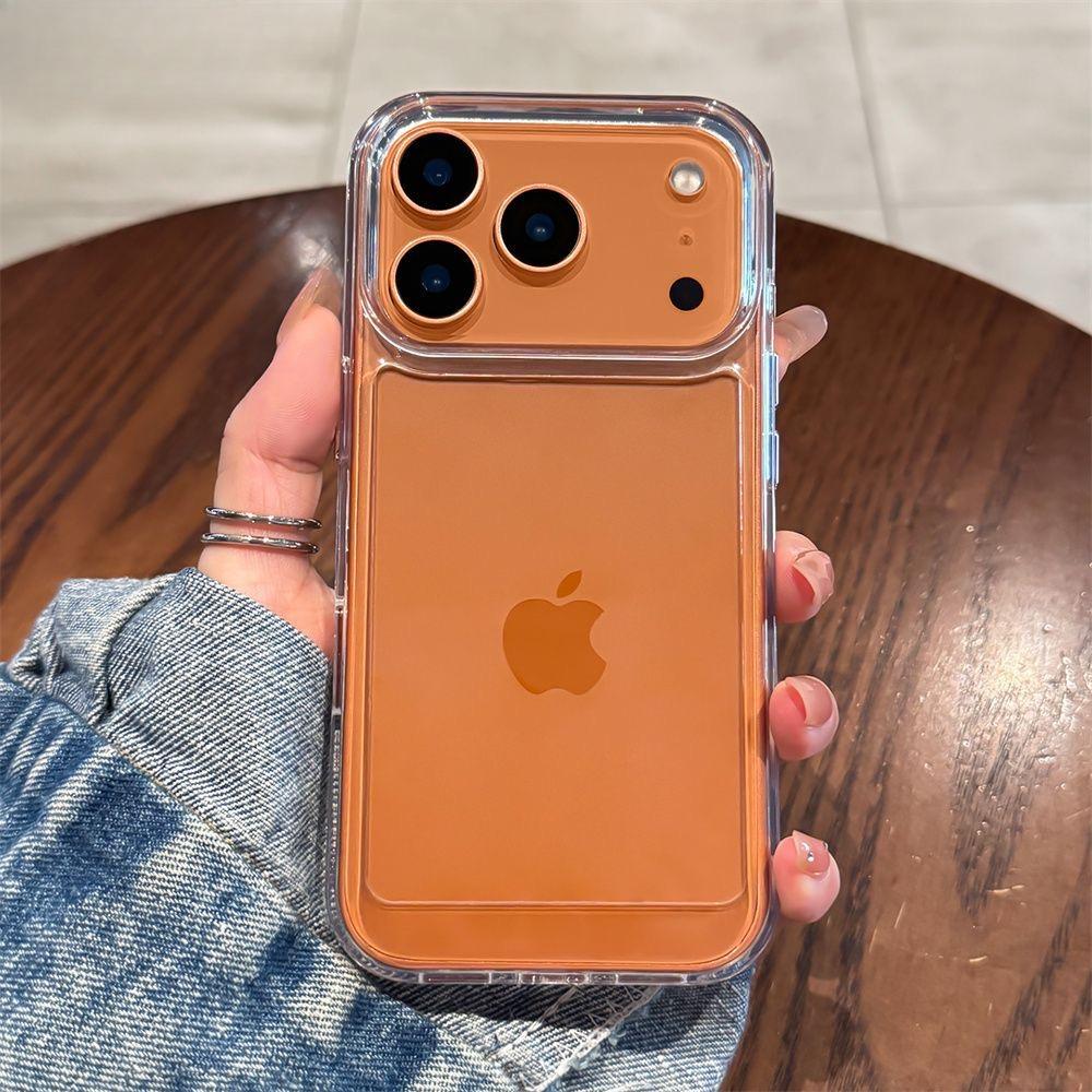 New Transparent Acrylic Phone Case for iPhone Air 17 Pro Max 16 11 12 13 14 15 Plus Xs X XR Metal Button Clear Cover Fundas