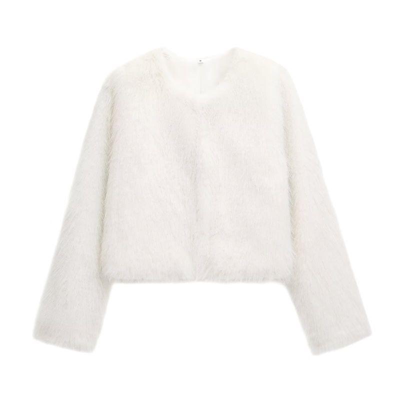 Kaslead New Arrival Women's Clothing Fashion Style Fashion Artificial Fur Effect Short Jacket 6318261