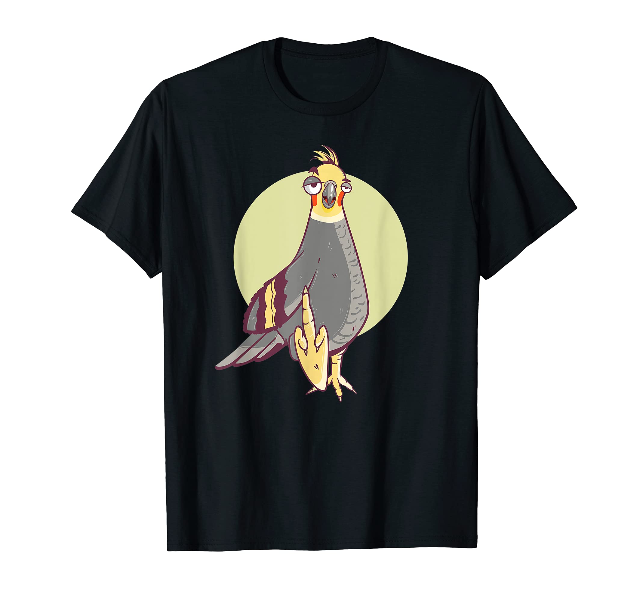 

Cockatiel Middle Finger Funny Bird Parrot Meme T-shirt чёрный