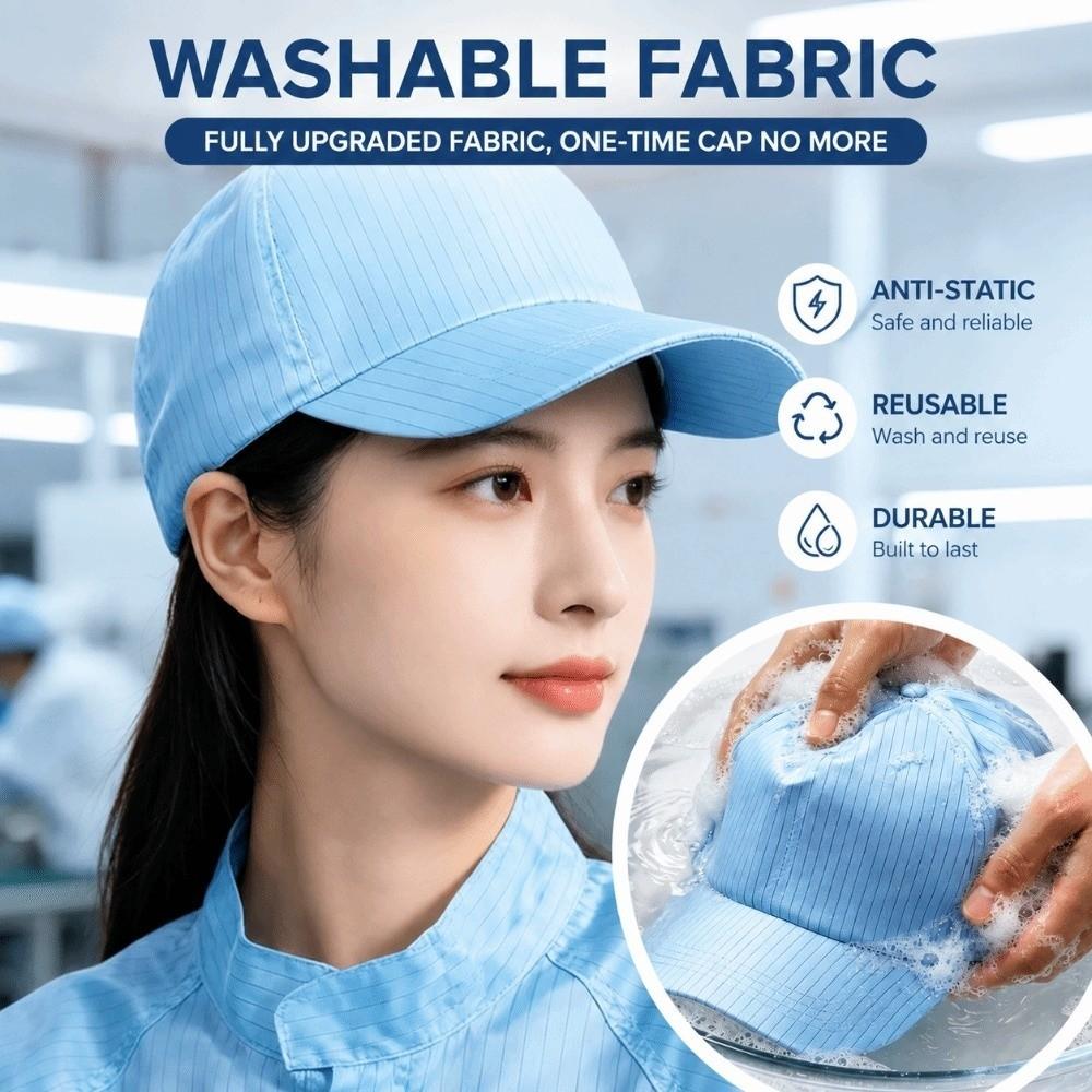 Anti Static Work Hat Top Mesh Duckbill Hat Hygienic Dust Proof Hat Canteen Catering