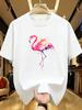 Wds013swan Printing Plus Size Unisexs Round Neck Tshirt Summer Casual Street Fashion Unisexs Joker Short Sleeve Tshirt