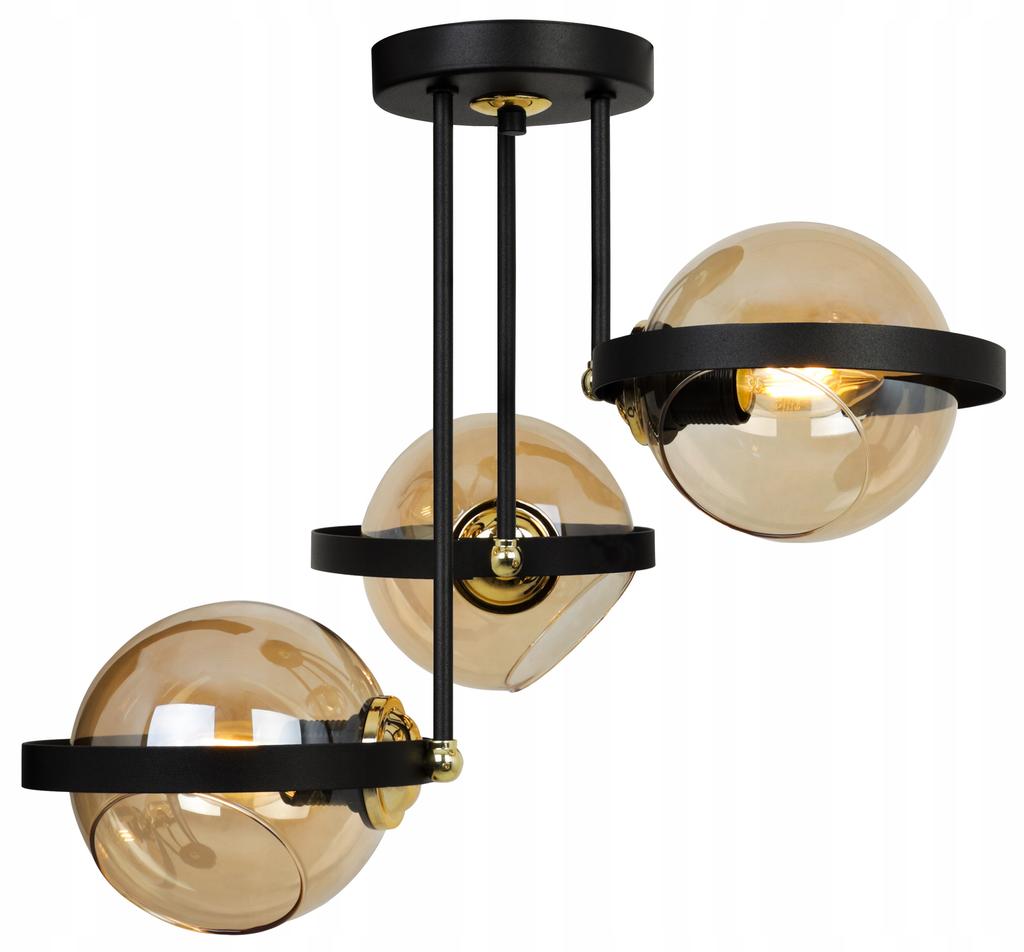 MODERN HONEY GLASS RING HANGING LAMP