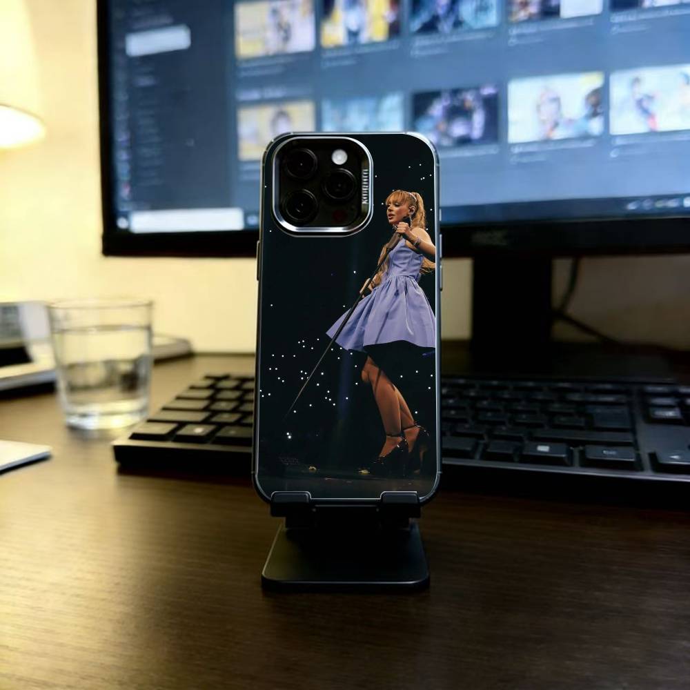 A-Ayliva Singer Phone Case For iPhone 17,16,15,14,13,12,11 Plus,Pro Max,XS,Colored Silver Plated Inside Cover
