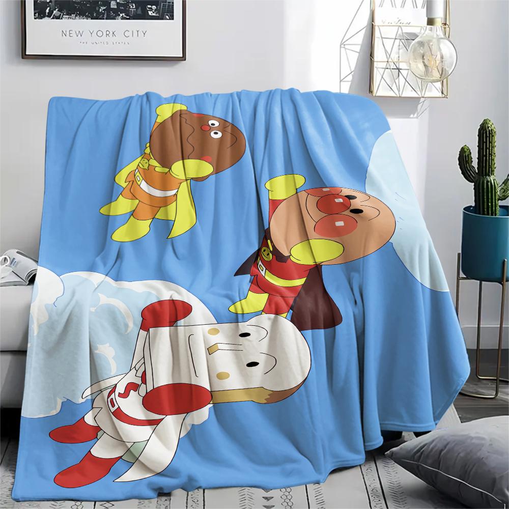 

Anpanman Family pattern Flannel Blanket, High quality Comfortable for All Seasons, Home Decor, Warmth and Comfort, Perfect for Gifts. 80cm x 120cm