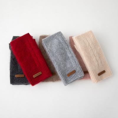 Cashmere Autumn and Winter New Men's and Women's Twisted Warm Half Finger Gloves Thickened Outdoor Driving Open Finger Knitted Gloves