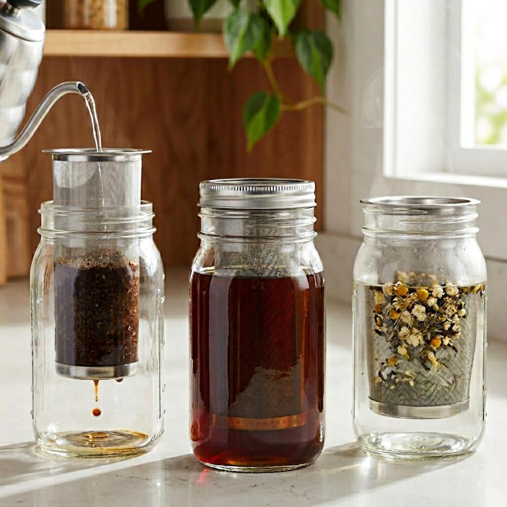 Ultra Fine Mesh Cold Brew Coffee Filter Wide Mouth Coffee Filter  For Iced Coffee Brewing