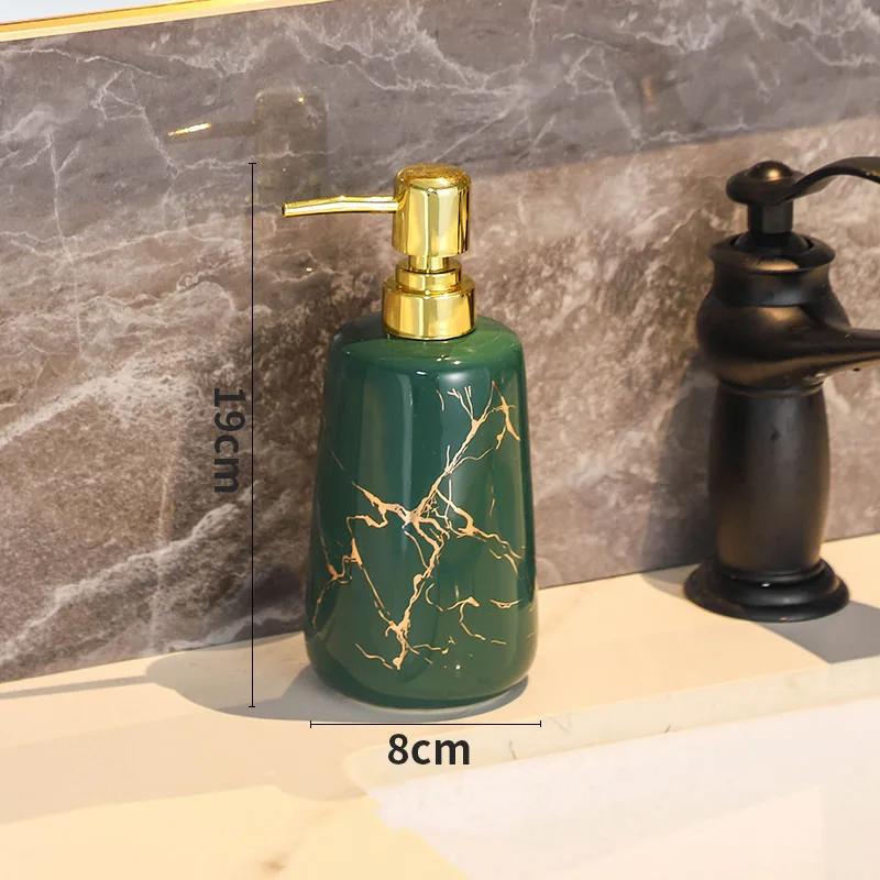Creative Marble Texture Ceramic Toothbrush Cup Bathroom Accessories Set Soap Bottle Toothbrush Holder Soap Dish Household Tray