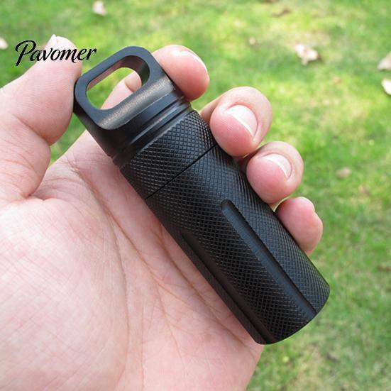 Portable Waterproof Pill Holder Bottle Aluminum Alloy Storage Jar Compact Sealed Size Container Case Emergency Tools
