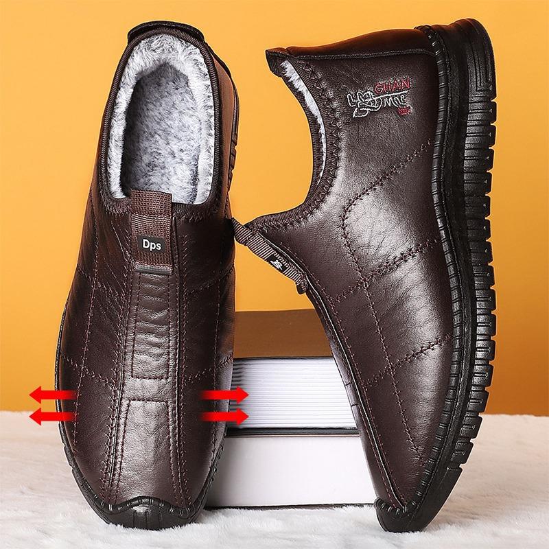 Cotton Shoes Men's Winter Polyurethane Leather Boots Large Size Thermal Short Boots Hair Generation Boots Piled Thickened Cotton Boots