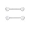 Sturdy Stainless Steel Nipple Rings With Zirconia Rhinestones Decoration for Fashionable Occasions Casual Wear