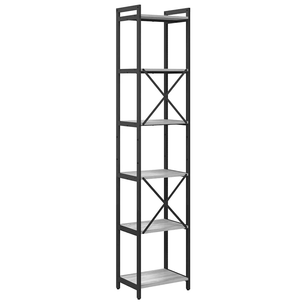Bookshelf 40 x 30 x 189.5 cm Engineered Wood Grey Sonoma
