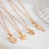Halskette mit Anhänger im Urlaubsstil mit Seepferdchen und Schildkröte, Legierung, personalisierte Perlenkette, mehrschichtige Kette, Schlüsselbeinkette, modische Pendler-Reise-Halskette für Damen
