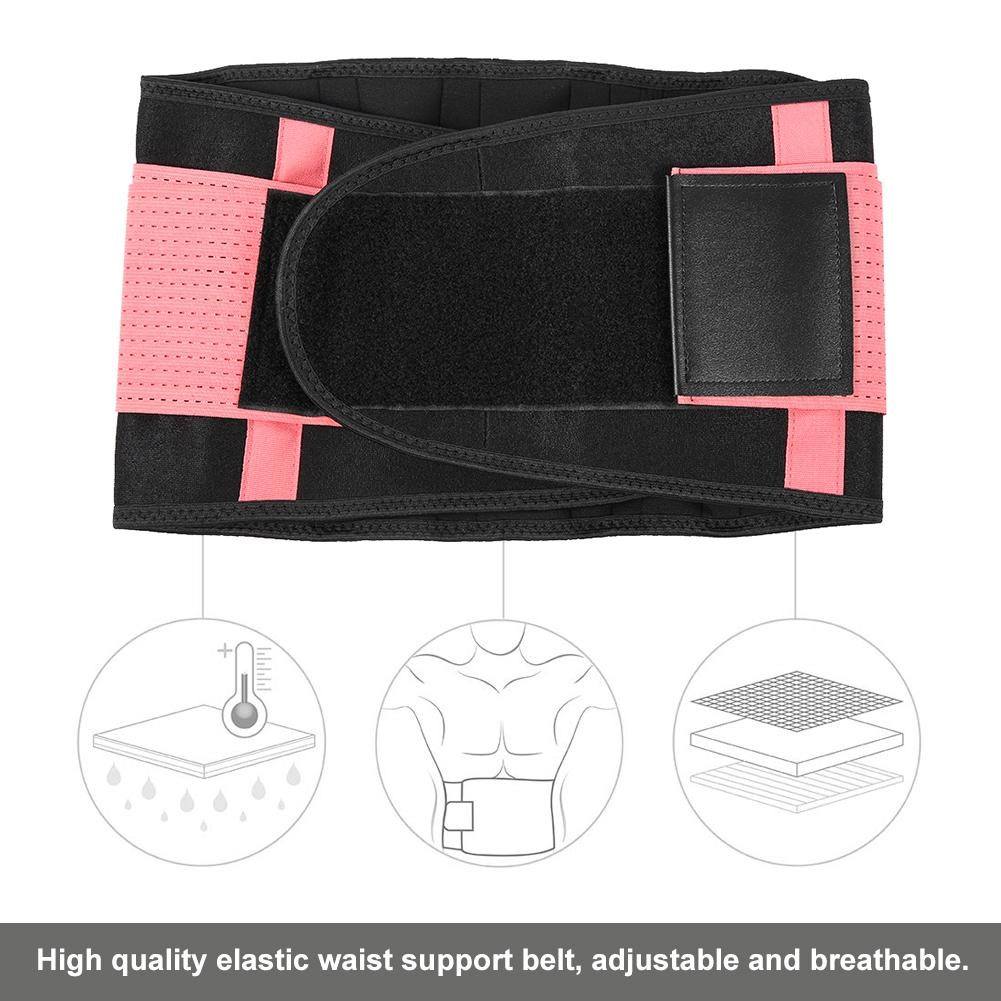 Elastic Adjustable Breathable Waist Belt Lumbar Support Fitness Sports Protection Belt(XXL)