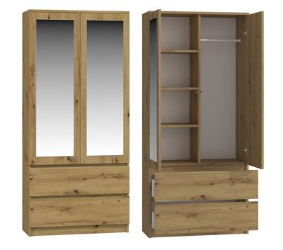 Malwa SS-90L Wardrobe, Artisan Oak