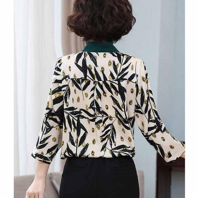 Prémiová šifonová košile Dámská Maminka Středního věku a Starší Maminka Letní Temperament Spodní košile Top Košile