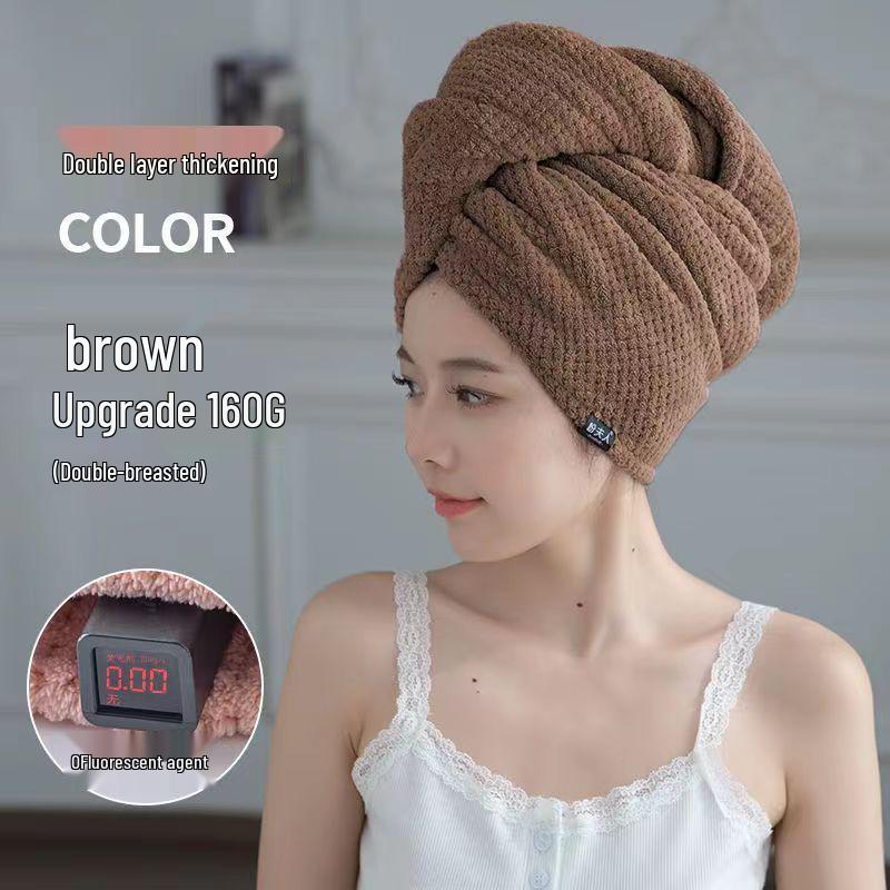 Damska Gruba Chłonna Czapka do Suszenia Włosów na Jesień/Zimę do Kąpieli i Prysznica