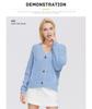 2025 Women's Solid Color Knit Cardigan - European & American Style Winter Sweater