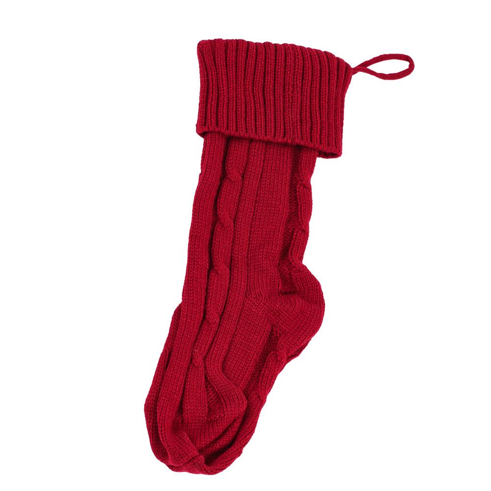 European and American Wool Knitted Socks Large 46CM Christmas Gift Bag Decoration Candy Christmas Socks