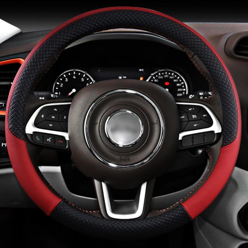Leather Car Steering Wheel Cover Anti-slip for Jeep Renegade Auto Interior Accessories Interior Details