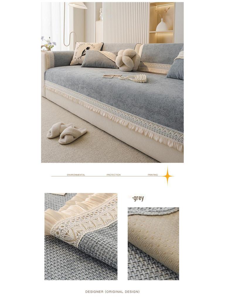 2025 Universal Anti-Slip French Cream Sofa Cushions for All Seasons