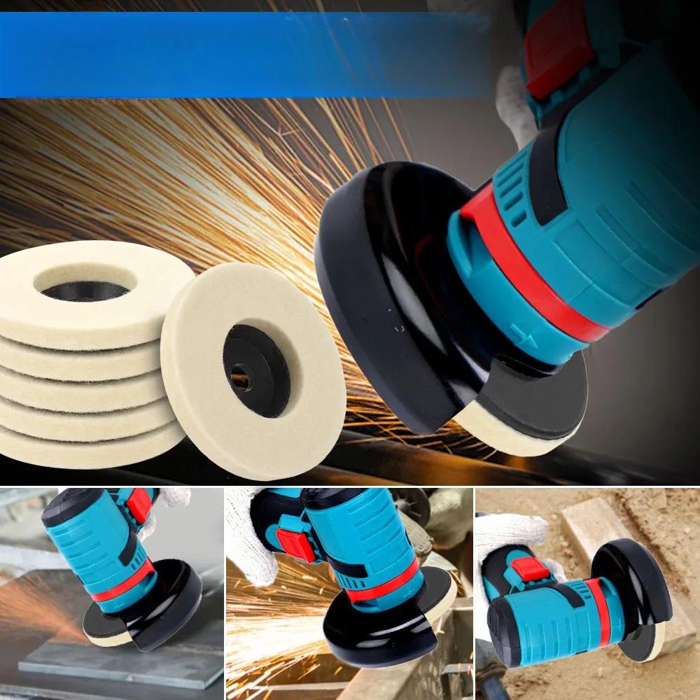 50mm/75mm Wollpolierscheibe Polierpads Winkelschleiferscheibe Filzpolierscheibe für Metall Marmor Glas Keramik 1 Stück