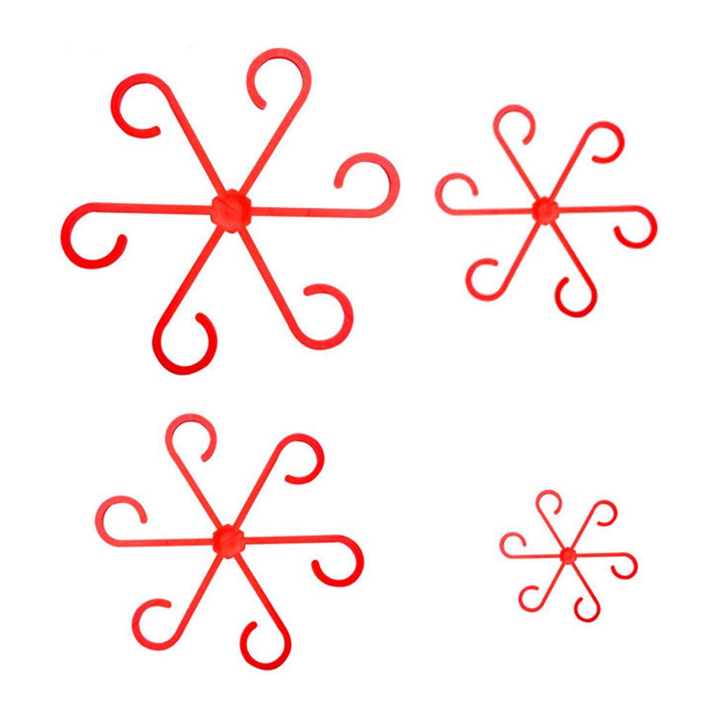 4Pcs Plants Stem Support Black/Red/Green Plastic Trellis Easy Installation Vine Plants Trellis for Indoor and Outdoor Plants