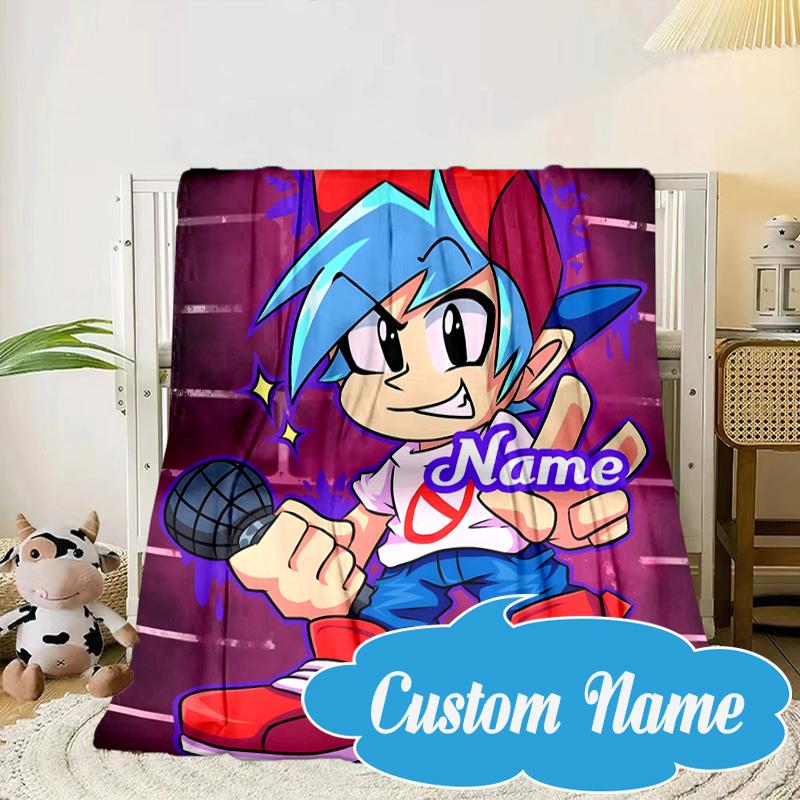 Custom Name Friday night Blanket bed sofa Blanket Flannel Blanket for Camping, Hiking, Picnic Essentials,gift for Fan family
