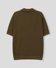 BLACK MOMENT Cozy Lounge Summer Knit Short Sleeve Polo Shirt [Light Cream]
