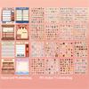 24Sheets/book Stickers INS Korean Cartoon Kawill Dual Material Aquascape Sticker Book PET  Creative IDY Handbook Material Paper