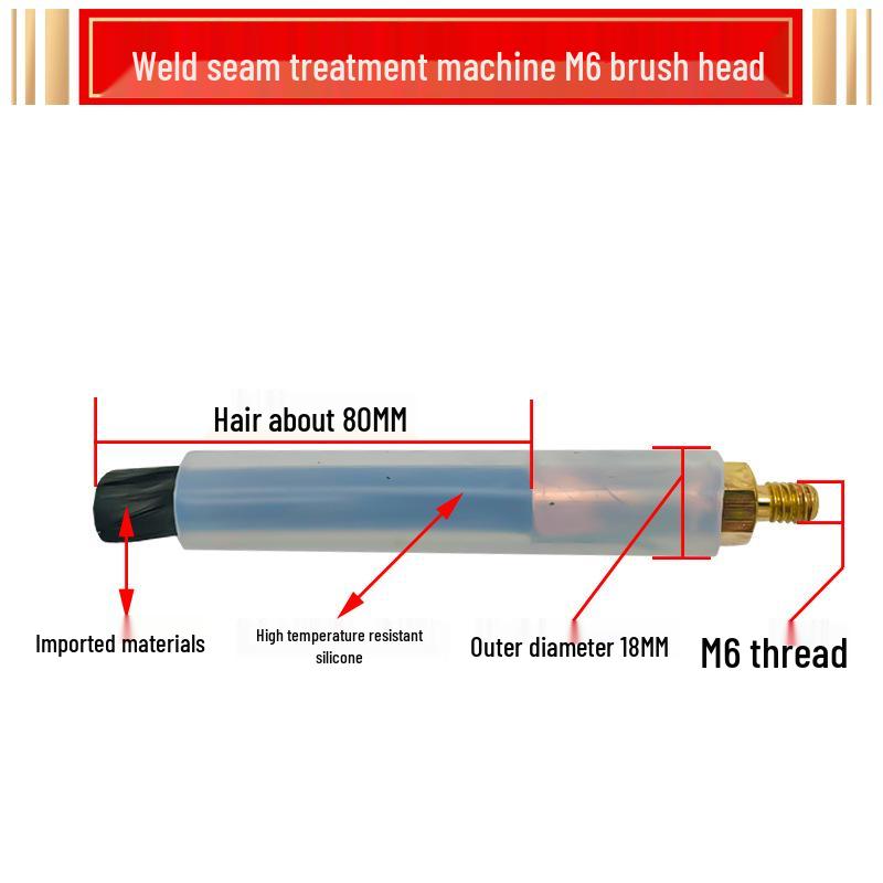 Stainless Steel Weld Cleaning Brush Head - M6/M8/M10 Durable Electrolytic Brush Accessory