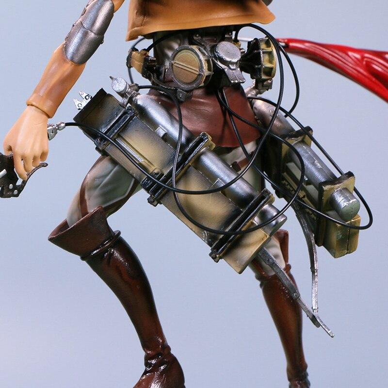 36cm Attack On Titan Anime Figure Rival Shingeki No Kyojin Levi Ackerman Action Figure Mikasa Ackerman Figurine Model Doll Toys